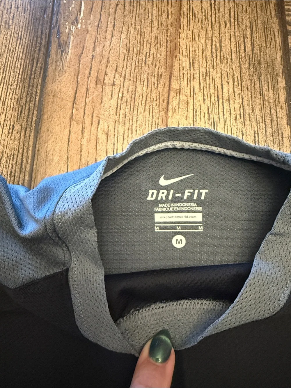 Nike Navy and Gray Sleeveless Dri-FIT Training Tank